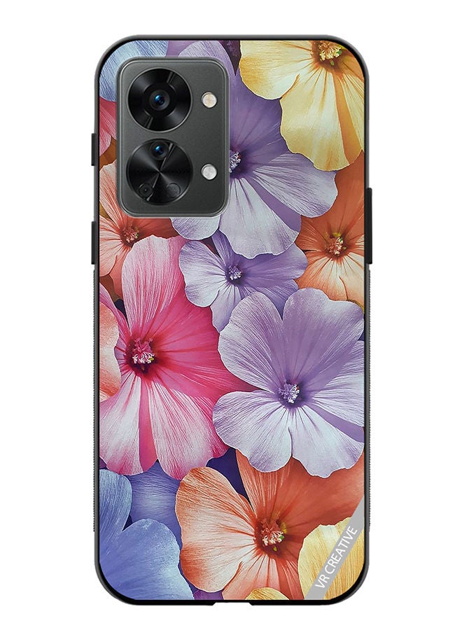 VR CREATIVE Protective Case Cover For OnePlus Nord 2T Flower Design Multicolour - Image 1