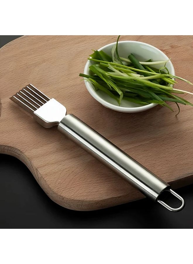 1pc Multifunctional Stainless Steel Onion Cutter 6 Piece Set Vegetable Slicer Chives Knife Home Kitchen Tool Chopping And Slicing - Image 5