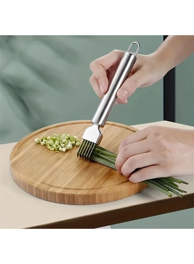 1pc Multifunctional Stainless Steel Onion Cutter 6 Piece Set Vegetable Slicer Chives Knife Home Kitchen Tool Chopping And Slicing - Image 1