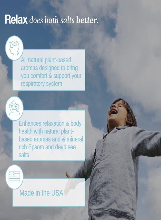 ريلاكس سبا آند باث، أملاح إبسوم وأملاح البحر الميت، أملاح استحمام عطرية لحوض الاستحمام الساخن أو حوض الاستحمام أو المنتجع الصحي، معززة بالمغنيسيوم، علاج تنفسي - Image 5