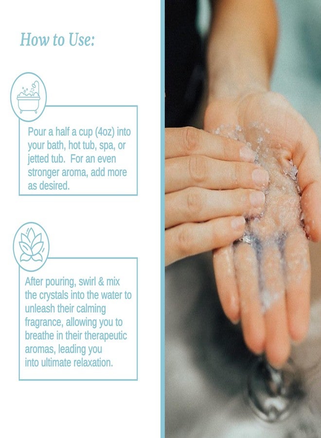 ريلاكس سبا آند باث، أملاح إبسوم وأملاح البحر الميت، أملاح استحمام عطرية لحوض الاستحمام الساخن أو حوض الاستحمام أو المنتجع الصحي، معززة بالمغنيسيوم، علاج تنفسي - Image 4