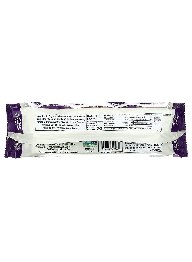 Edward & Sons Edward & Sons, Baked Whole Grain Brown Rice Snaps, Black Sesame, 3.5 oz (100 g)  - Image 2