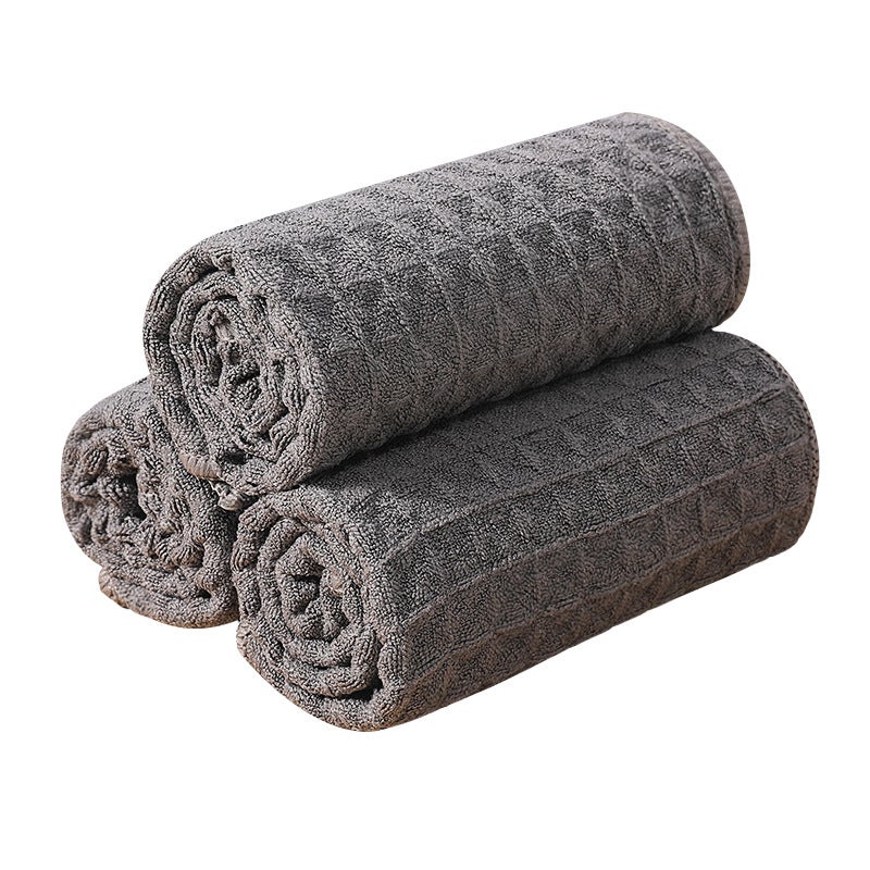 Microfiber Waffle Cleaning Cloth – Absorbent Plaid Scouring Pad for Furniture - Image 1