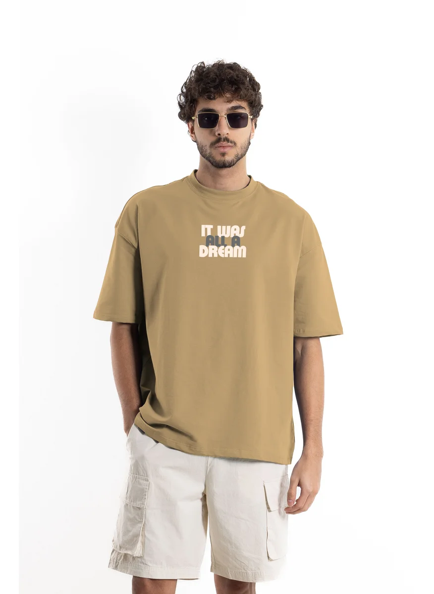 شايبس SLOGAN PRINTED COTTON BLEND T-SHIRT