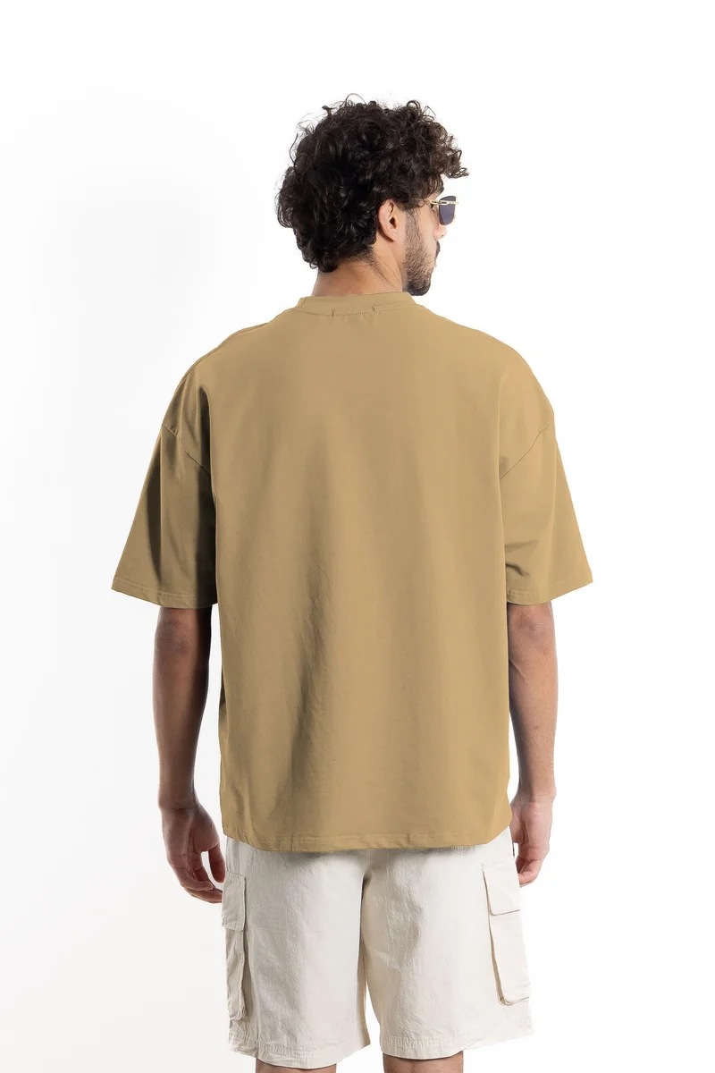 SHAPES SLOGAN PRINTED COTTON BLEND T-SHIRT