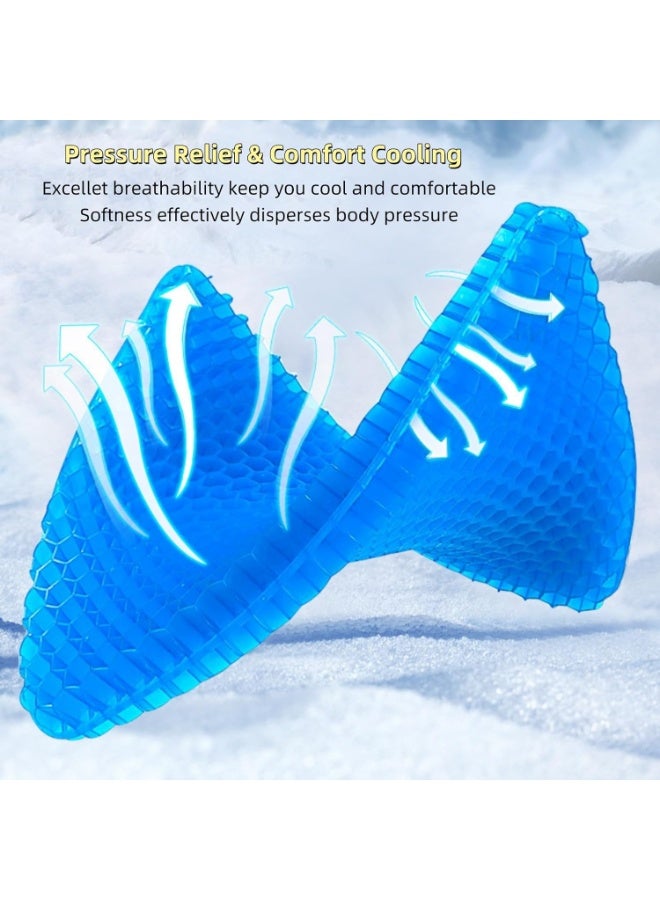 وسادة مقعد الجل الباردة المريحة - تصميم أنيق وغير قابل للانزلاق - مثالية للاستخدام اليومي في المنزل والمكتب - Image 4