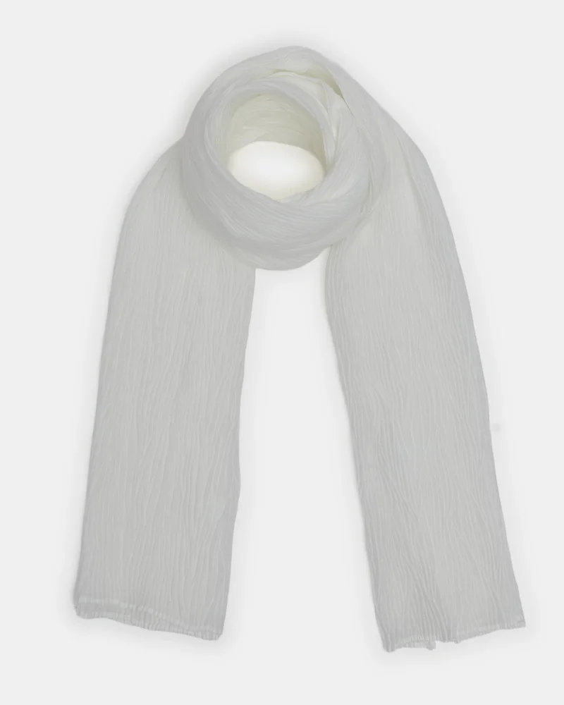 REDTAG Girls White Solid Scarf