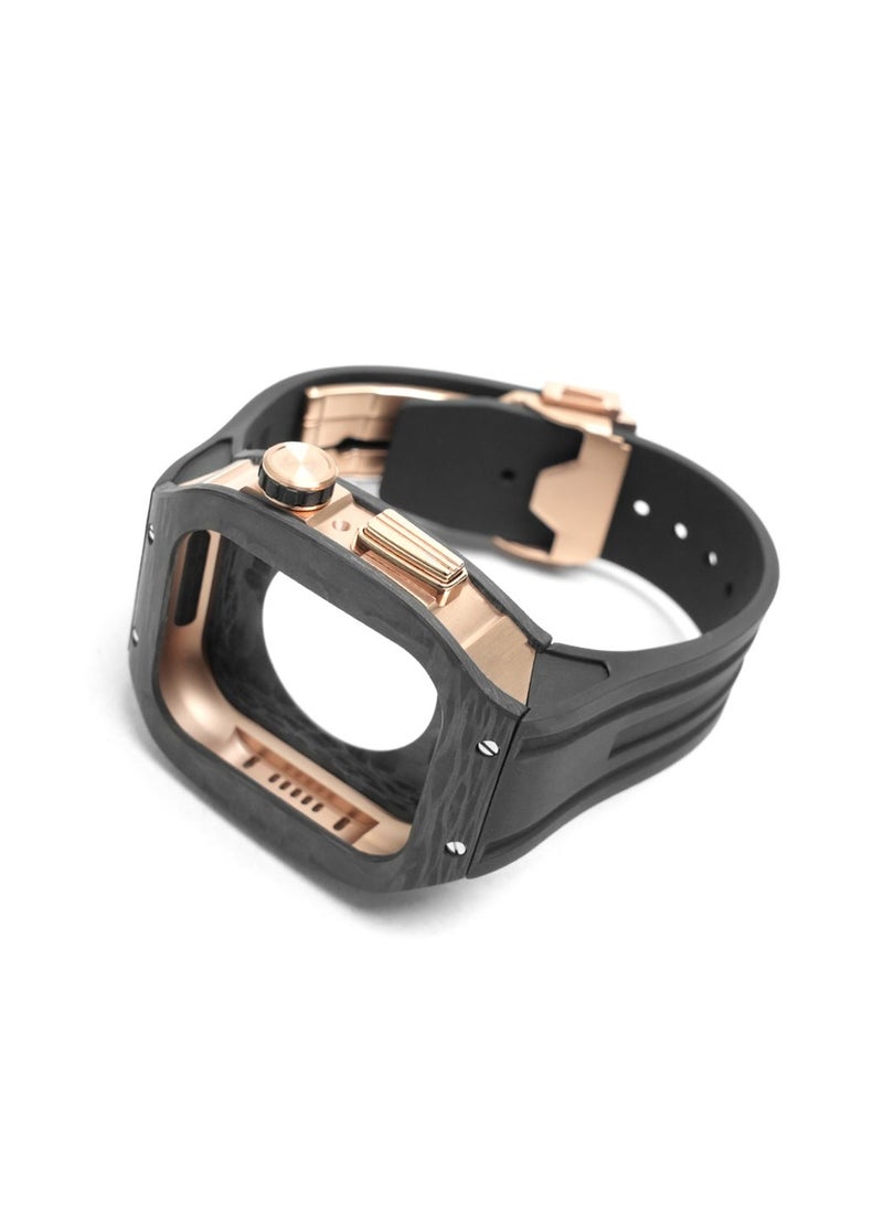 Luxury Designed Rugged Metal Protective Case , Shockproof Bumper With Silicone Strap Compatible for Apple Watch Series 10  42Mm - KY4502