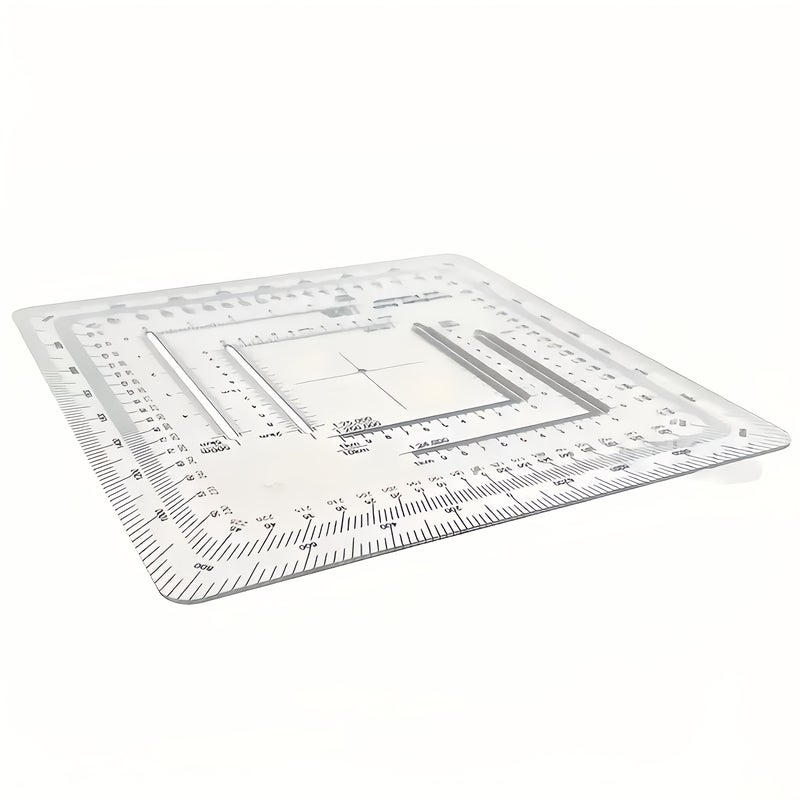 Red Markings Coordinate Ruler And Compass Ruler 1pc Suitable For Architects Surveyors And Engineers - Image 4