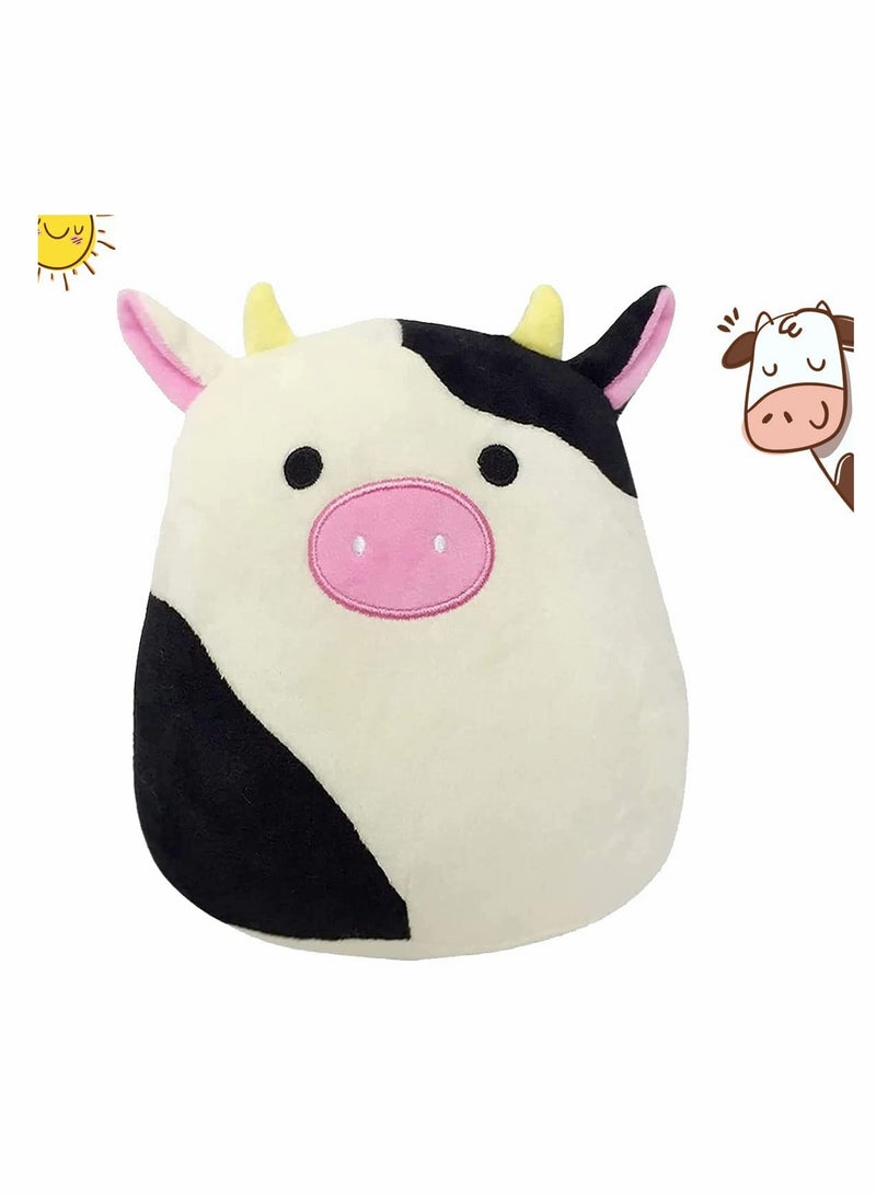 KASTWAVE Pillow Black Cow Plush Pillow, Cow Stuffed Animals, Pillows Cow Plushie Kawaii Cow Plush Stuffed Cow Pillow (30cm) - Image 1