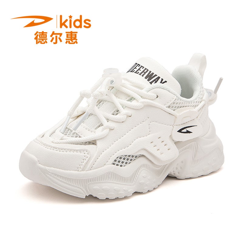 Boys' Sports Shoes Autum Medium And Large Kidsren'S Dad'S Shoes Wear-Resistant Non-Slip Cut Out Mesh Kidsren'S Shoes - Image 1
