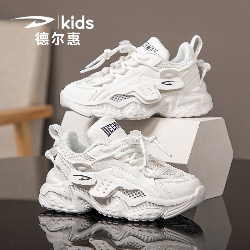 Boys' Sports Shoes Autum Medium And Large Kidsren'S Dad'S Shoes Wear-Resistant Non-Slip Cut Out Mesh Kidsren'S Shoes - Image 5