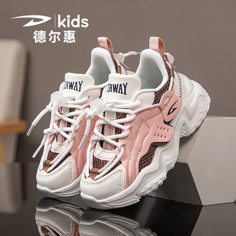 Boys' Sports Shoes Autum Medium And Large Kidsren'S Dad'S Shoes Wear-Resistant Non-Slip Cut Out Mesh Kidsren'S Shoes - Image 4