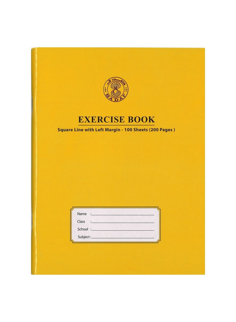 Sadaf دفتر تمارين بحجم A5 مع خطوط مربعة مقاس 10 مم، 200 صفحة، أغلفة متنوعة - Image 5