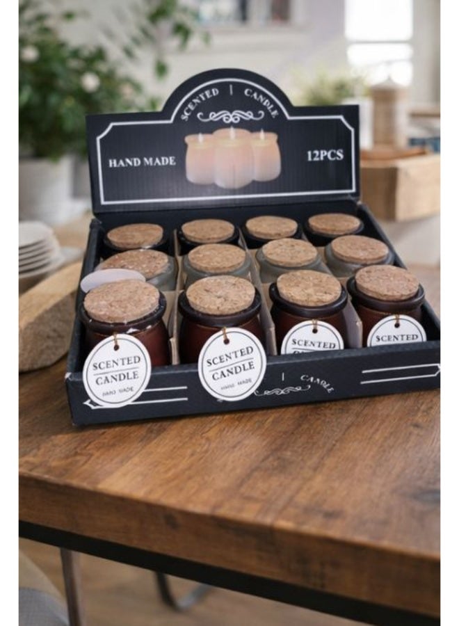 12 Scented Candles With A Classic Design Packaged In An Elegant Box, Reflecting Your Refined Taste And Efforts. The Dream Gift Set For Women, Mothers, Family , And Friends... - Image 1