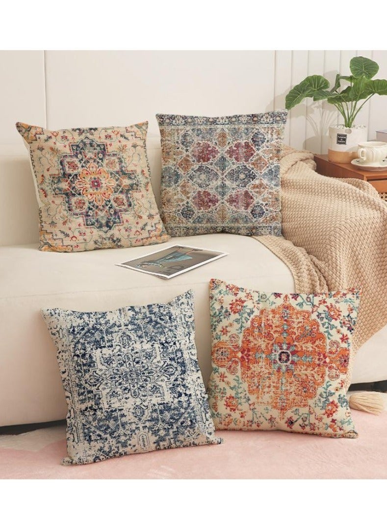 Cushion Covers Set of 4, Throw Pillow Cover, Abstract Modern Decorative Couch Pillow Case 45cm x 45cm, For Living Room Sofa Car Couch Bed Pillowcases 18x18 inches（Double sided pattern） - Image 2