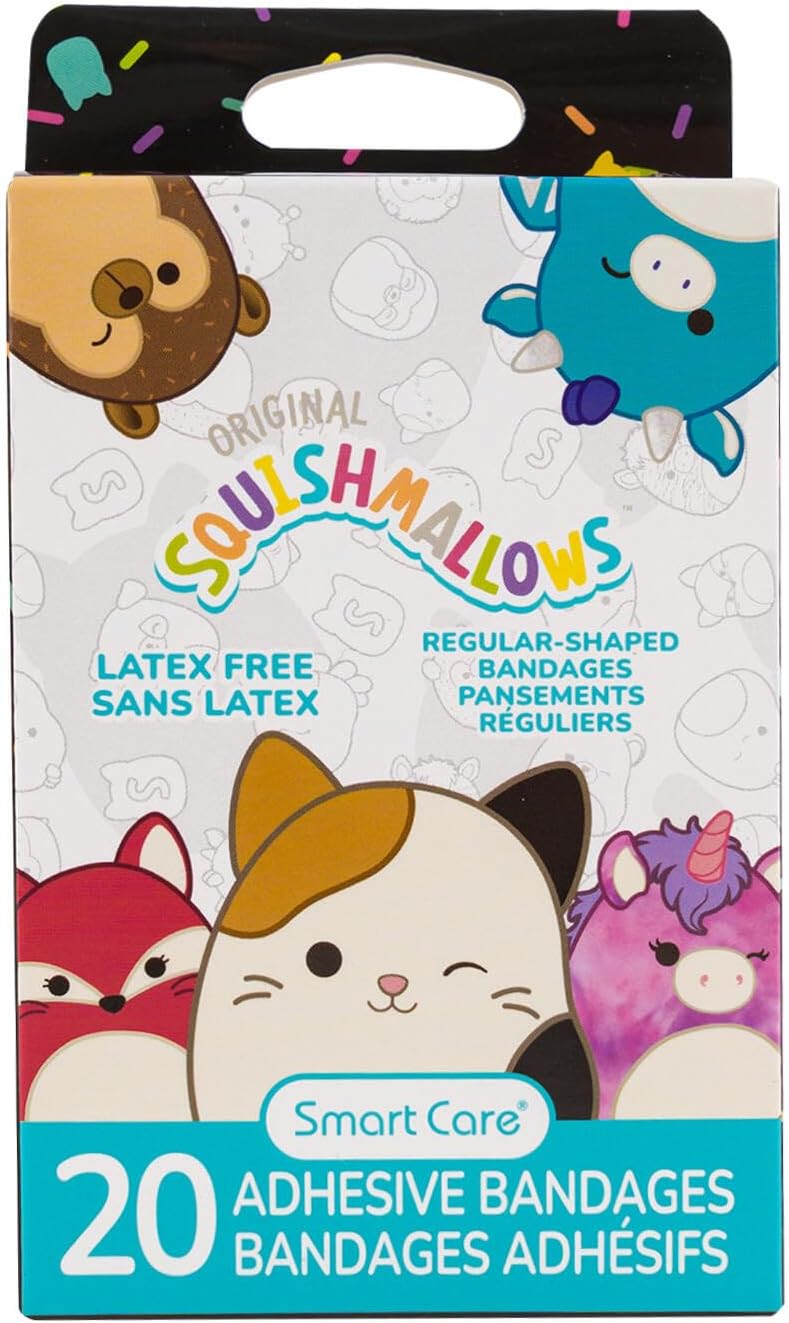 Smart Care Squishmallows Adhesive Bandages Latex Free Regular Shape 20 Count - Image 1