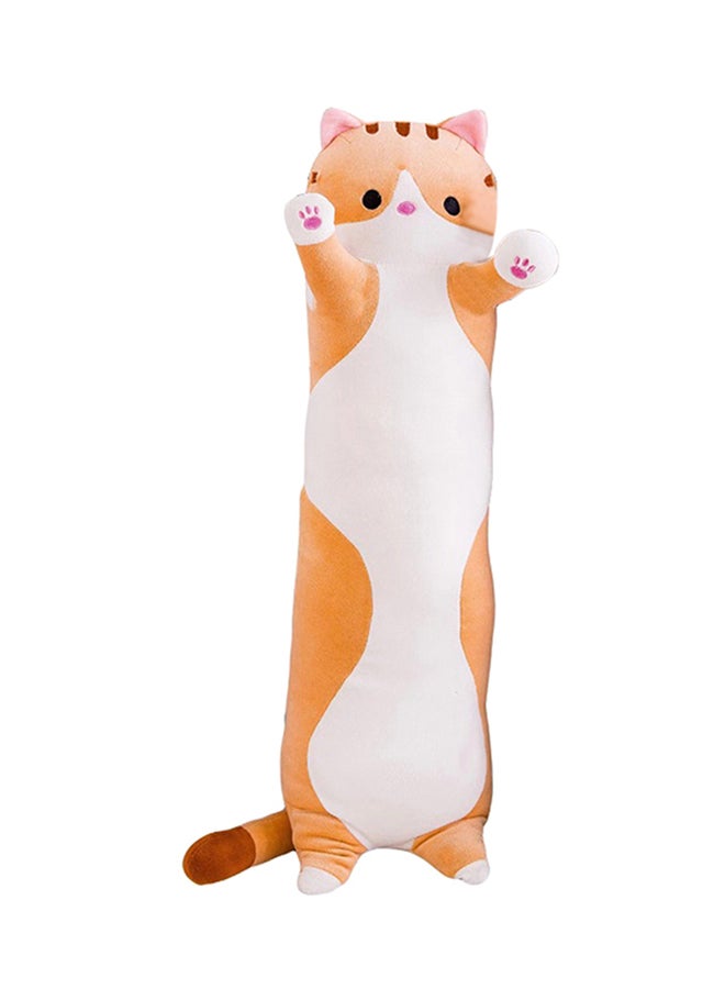 Loquat Cat Shaped Plush Pillow Polyester Brown 30X15X20centimeter - Image 1