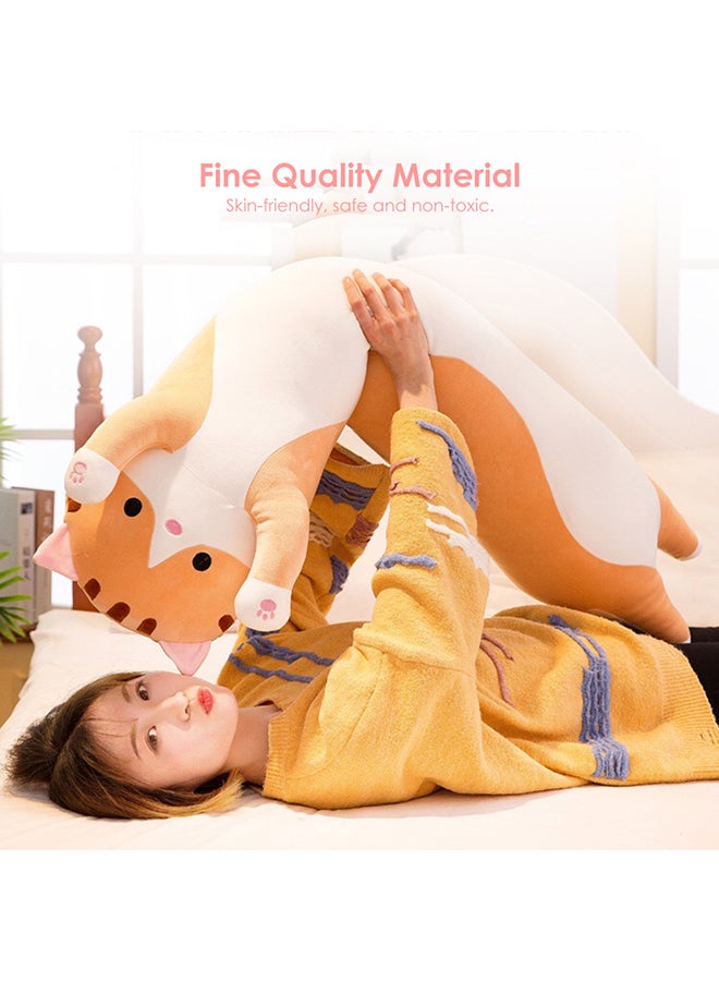 Loquat Cat Shaped Plush Pillow Polyester Brown 30X15X20centimeter - Image 2