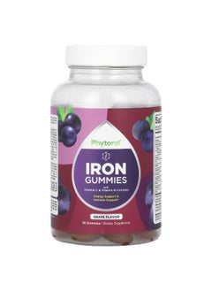 Phytoral Phytoral, Iron Gummies with Vitamin C & Vitamin B Complex, Grape, 60 Gummies  - Image 1