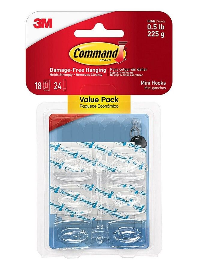 Command 4 Packages Of Mini Hooks Organize Damage Free Indoor Use (17006Clr 18Es) - Image 1