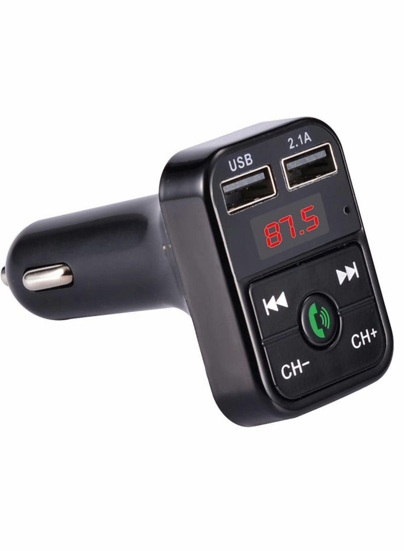 KASTWAVE Bluetooth, Car Bluetooth, Transmitterfm Transmitter Wireless Bluetooth, Compatible Handsfree Mp3 Audio Music Player, Dual USB Radio Modulator Car Kit, 2.1A Charger (Black) - Image 1