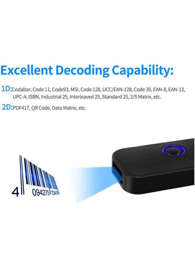 NIBEMINENT 2.4G Wireless and USB Connected Bar Code Scanner Black  - Image 4