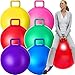 Lewtemi 6 Pcs Hopper Ball for Adults 29 Inch Jumping Hopping Inflatable Bouncing Ball with Handle and Air Pump for Indoor Outdoor Games Sport Exercise Fun Easter Basket Stuffers GiftsRainbow Colors - Image 3