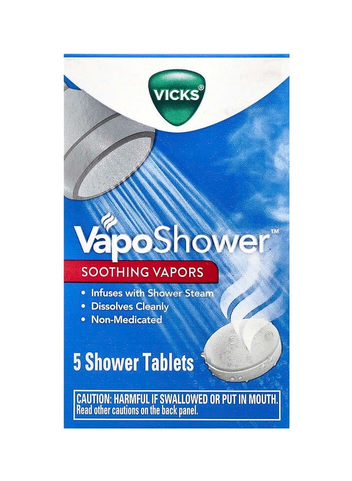 Vicks VapoRub VapoShower Soothing Vapors 5 Shower Tablets 