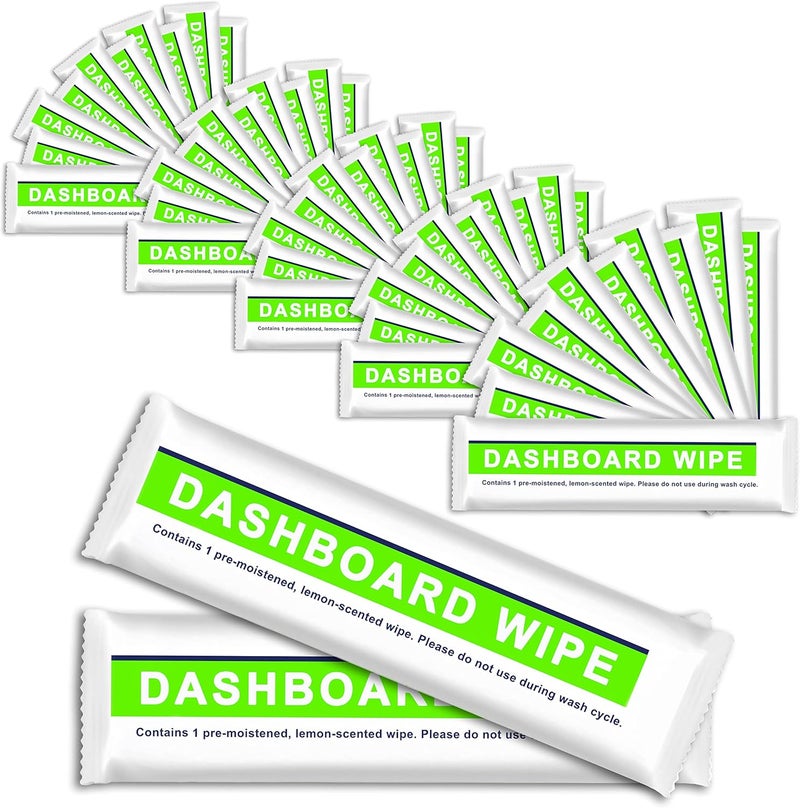 GLL Dashboard Wipes - 50-Pack Lemon Scented Pre-Moistened Cleaning Cloths for Car Interior - Image 1