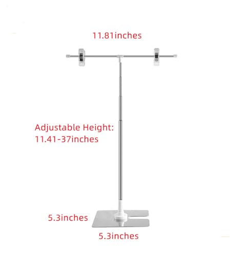 Shibeiparts 2Pack TShaped Adjustable Metal Banner Holder Table Poster Stand Advertising Display Banner Stand Store Counter Display for Indoor Outdoor Store Board Display Show - Image 3