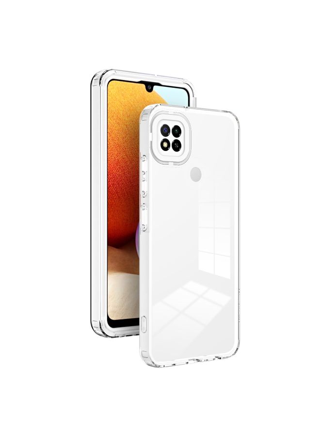 Case Cover For Xiaomi Redmi 9C / Redmi 10A 3 in 1 Clear TPU Color PC Frame Phone Case White
