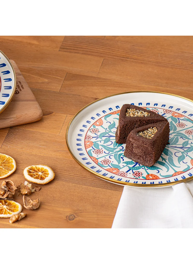 emsan Hasbahçe Enamel Cake Plate 21 cm