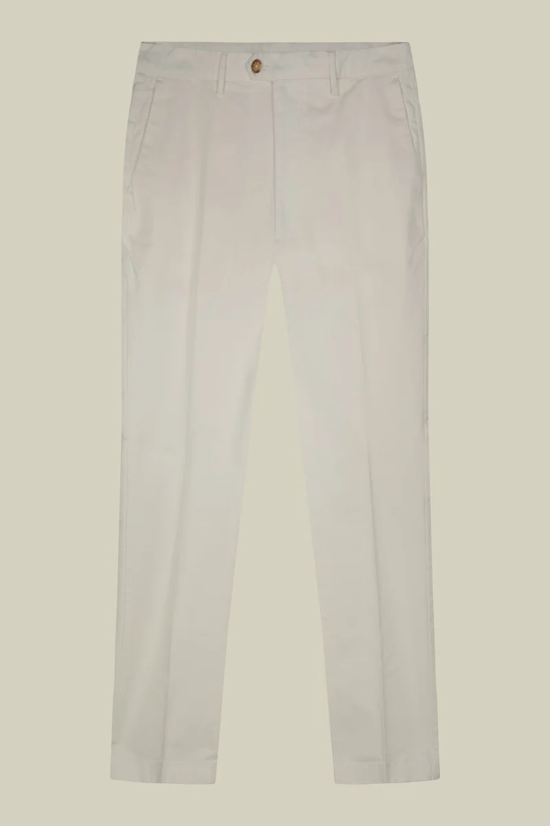 Doppelganger Beige Men's classic regular fit chino trousers - Cream for Men | Best Price UAE