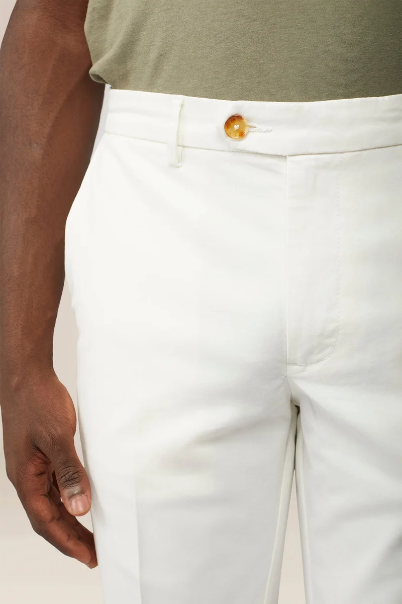 Doppelganger Beige Men's classic regular fit chino trousers - Cream for Men | Best Price UAE