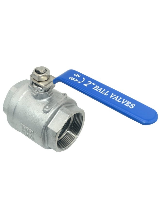 DAN SPEED 2 NPT Female 316 Stainless Steel Full Port Ball Valve Vinyl Handle WOG1000 - Image 2