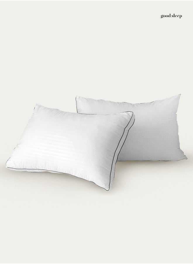Good Sleep - Premium Pillow Set (2-Pack, 75x50 cm) – Adaptive Support for Neck & Spine, Ultra-Soft & Breathable, Ergonomic Design for All Sleepers, Plush & Cloud-Like Comfort, Pressure-Relieving, Hypoallergenic & Perfect for Restful Sleep - Image 1