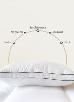Good Sleep Premium Pillow Set (2-Pack, 75x50 cm) – Adaptive Support for Neck & Spine, Ultra-Soft & Breathable, Ergonomic Design for All Sleepers, Plush & Cloud-Like Comfort, Pressure-Relieving, Hypoallergenic & Perfect for Restful Sleep  - Image 4