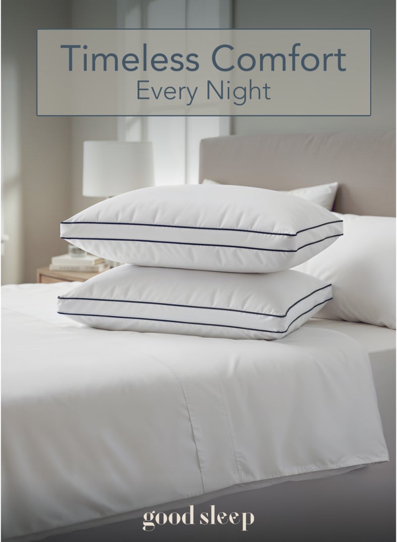 نوم جيد 2 وسائد فاخرة – دعم متكيف للرقبة والعمود الفقري، ناعمة للغاية وقابلة للتنفس، مصممة لجميع أوضاع النوم ومثالية لنوم هادئ - Image 1