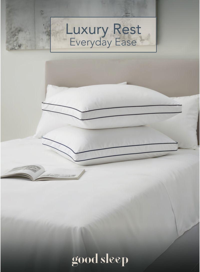 نوم جيد 2 وسائد فاخرة – دعم متكيف للرقبة والعمود الفقري، ناعمة للغاية وقابلة للتنفس، مصممة لجميع أوضاع النوم ومثالية لنوم هادئ - Image 5