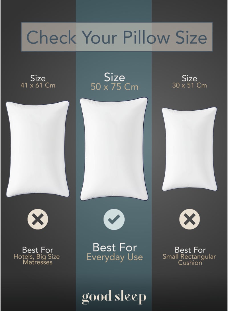 نوم جيد 2 وسائد فاخرة – دعم متكيف للرقبة والعمود الفقري، ناعمة للغاية وقابلة للتنفس، مصممة لجميع أوضاع النوم ومثالية لنوم هادئ - Image 2