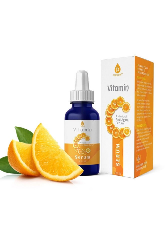 بورسونيك سيروم فيتامين سي من بورسونيك، 20% هو سيروم مرطب عالي الفعالية ومضاد للشيخوخة عضوي للوجه والرقبة ومنطقة الصدر وعلاج العين (3 أونصة سائلة) - Image 1