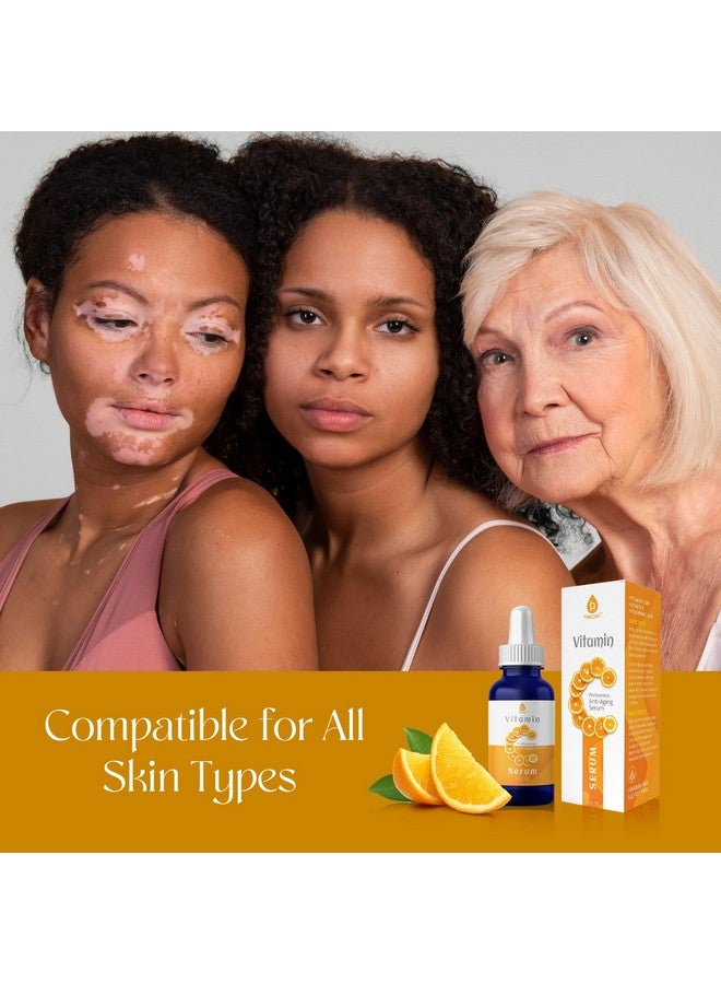 بورسونيك سيروم فيتامين سي من بورسونيك، 20% هو سيروم مرطب عالي الفعالية ومضاد للشيخوخة عضوي للوجه والرقبة ومنطقة الصدر وعلاج العين (3 أونصة سائلة) - Image 4