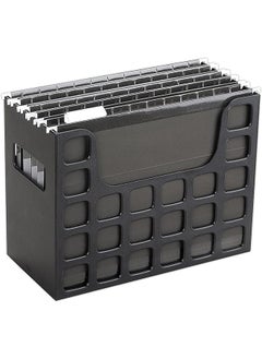 erorex Portable Desktop File Side Handles Hanging File Folders Tabs And Inserts Letter Size 9 1 2 X 12 3 16 X 6 Inches Black 23013  - Image 1