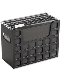 erorex Portable Desktop File Side Handles Hanging File Folders Tabs And Inserts Letter Size 9 1 2 X 12 3 16 X 6 Inches Black 23013  - Image 2