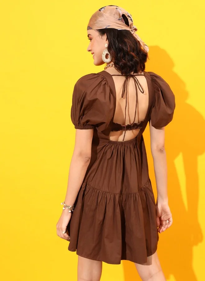 STREET 9 Brown A-Line Dress for Women