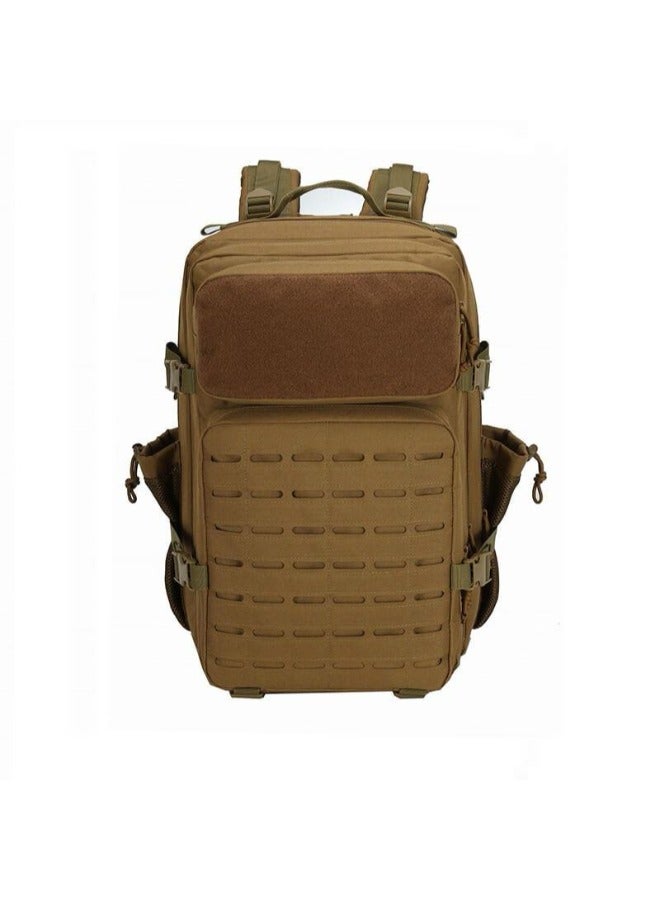 ProflexFitness 45L Tactical Sports Backpack in Khaki – Water-Resistant, Multi-layered for Travel and Adventures - Image 3