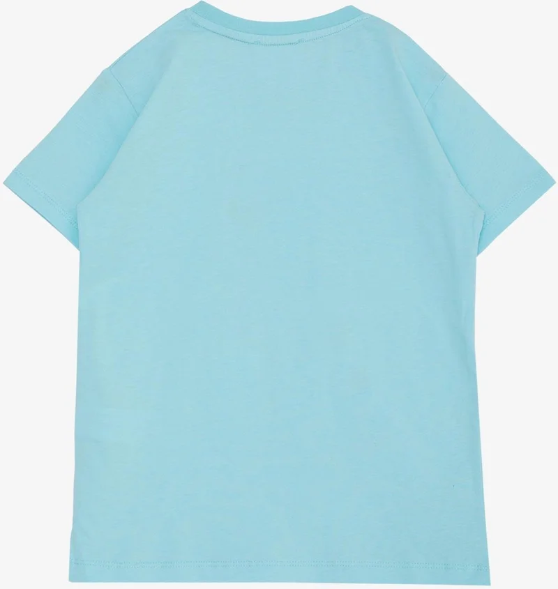 Breeze Boy's T-Shirt Roaring Dinosaur Printed Age 5-10, Light Blue