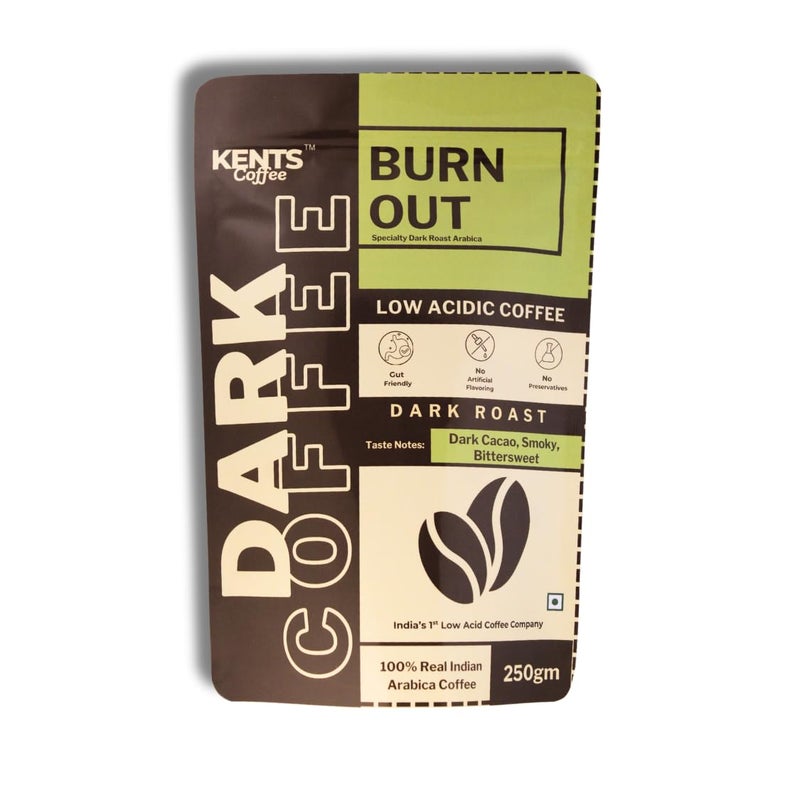 Kents Coffee قهوة كينتس المحمصة الداكنة - طحن ناعم | جريئة، مدخنة ومرّة | 100% أرابيكا | الأفضل للإسبريسو، موكا بوت وآيرو بريس | حموضة منخفضة وقهوة سوداء قوية | [250غ] - Image 1