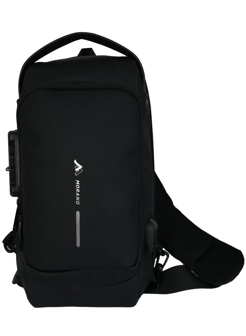 مورانو حقيبة مورانو ظهر كروس بودي ضد السرقة للماء ومقاومة للاهتراء مع منفذ شحن USB وقفل مختلط ، حقيبة ظهر خفيفة الوزن مثالية للسفر - Image 1